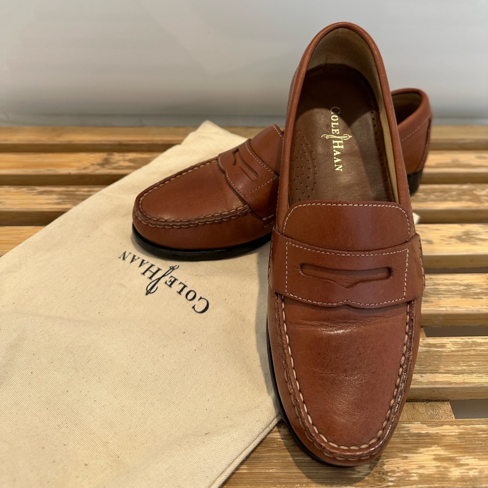 Cole Haan Brown Penny Loafers - Size 5